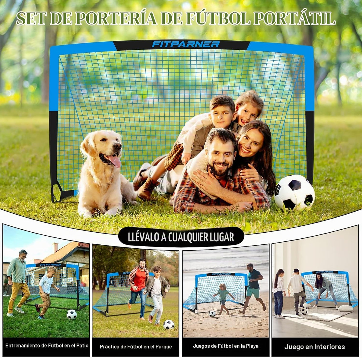 FITPARNER Arcos de Fútbol para Niños para Patio Trasero - Juego de...
