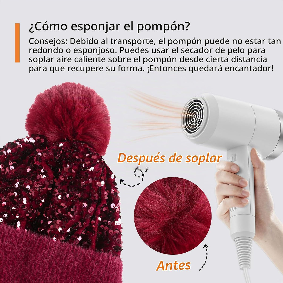 Babalet Gorro de invierno para mujer, de terciopelo, con lentejuela...