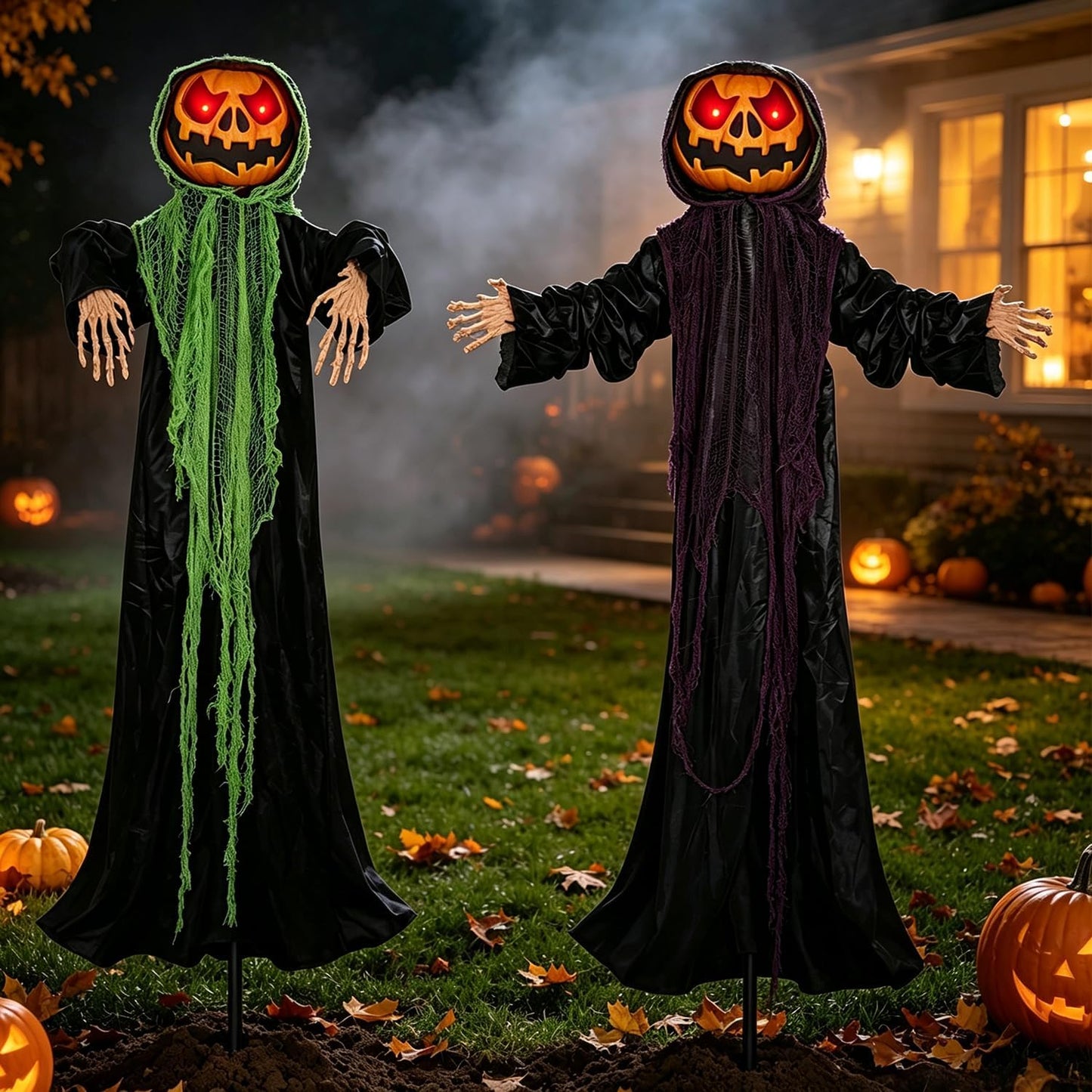 yosager Paquete de 2 decoración de Halloween para exteriores, calab...