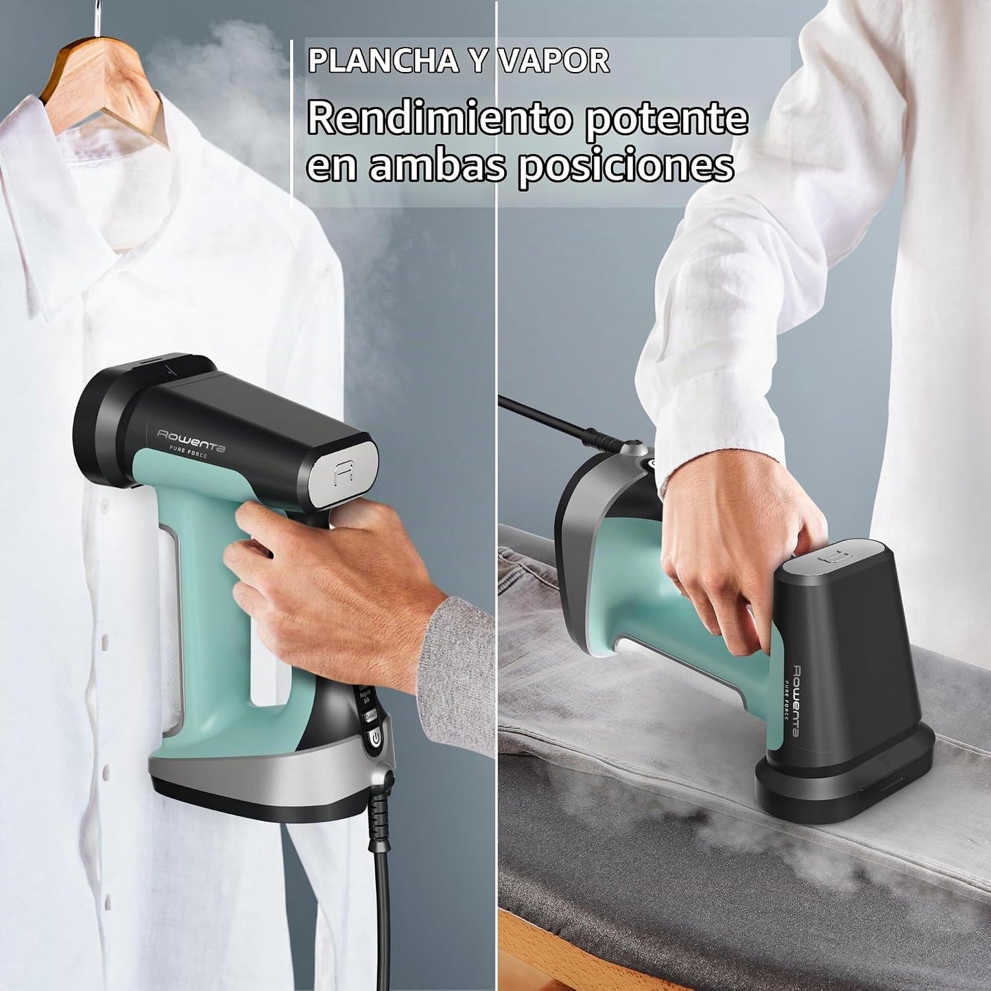 Rowenta Vaporizador de mano para ropa, vaporizador y plancha Pure F...