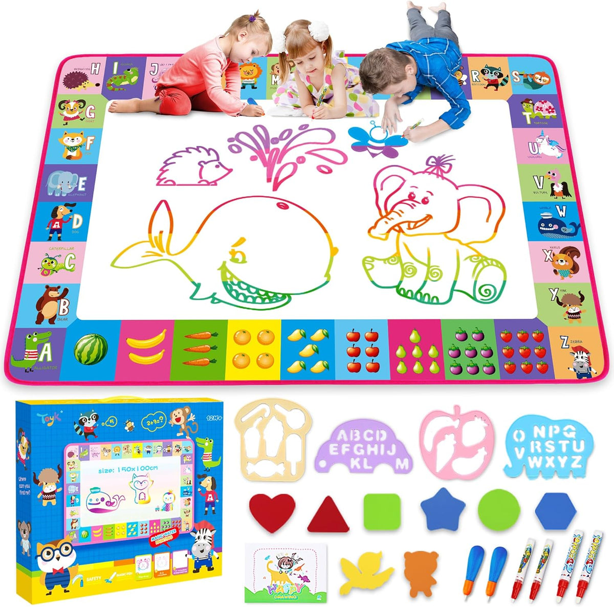 Tapete para dibujar con agua, tablero de dibujo para niños, juguete...