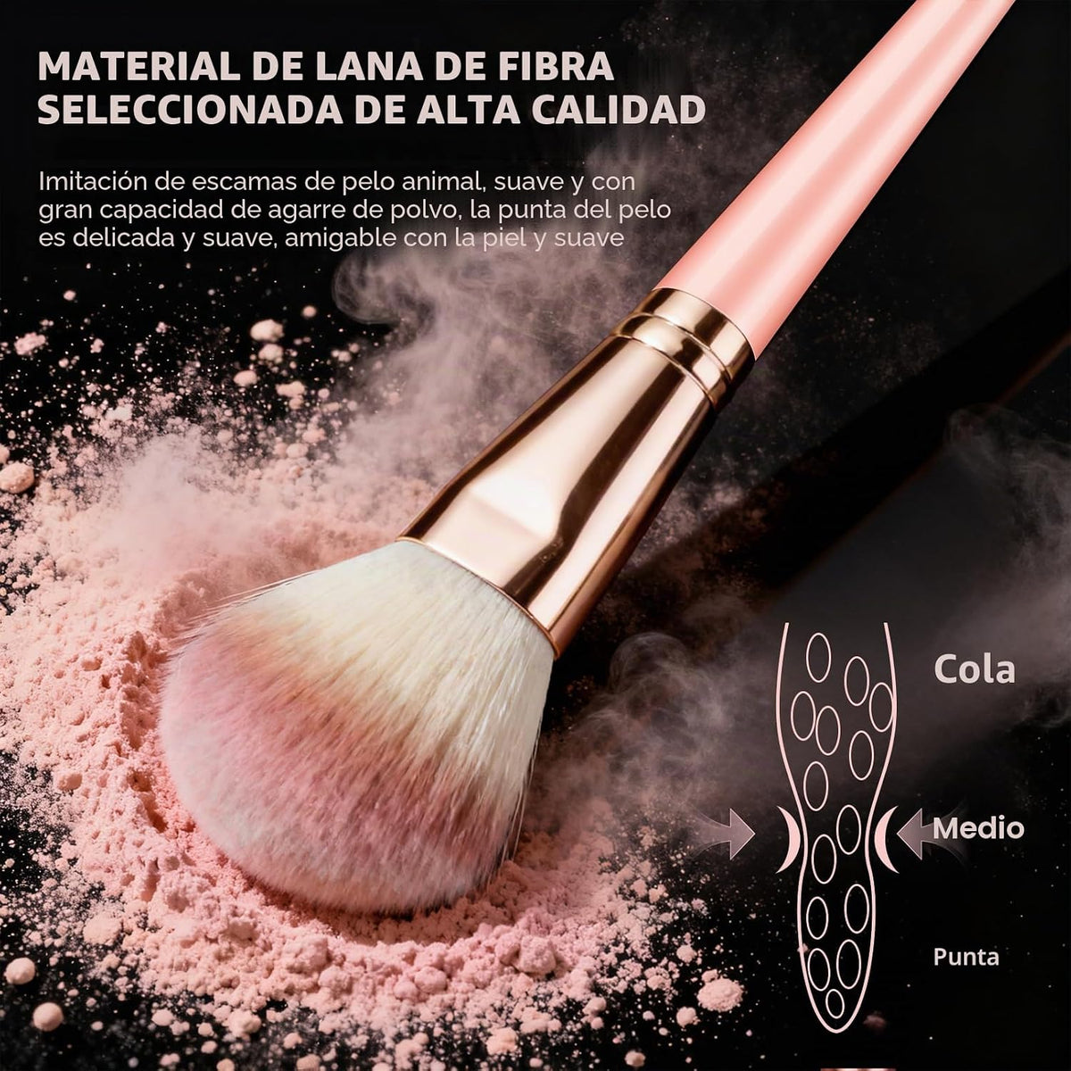CLRDZN Juego de 70 brochas de maquillaje, juego de brochas de maqui...