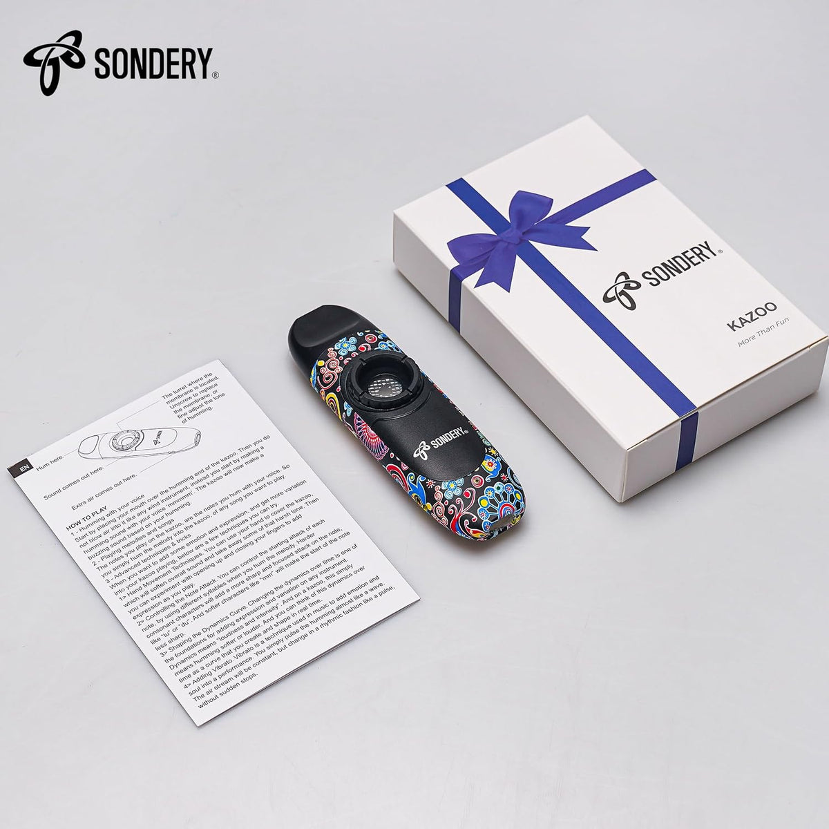 Sondery Instrumento de viento profesional Kazoo con 5 membranas y c...