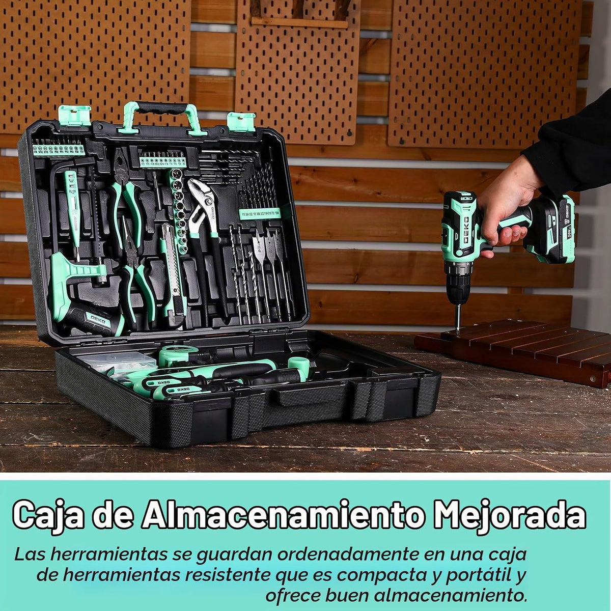 Juego de herramientas de taladro: Caja de herramientas de taladro e...