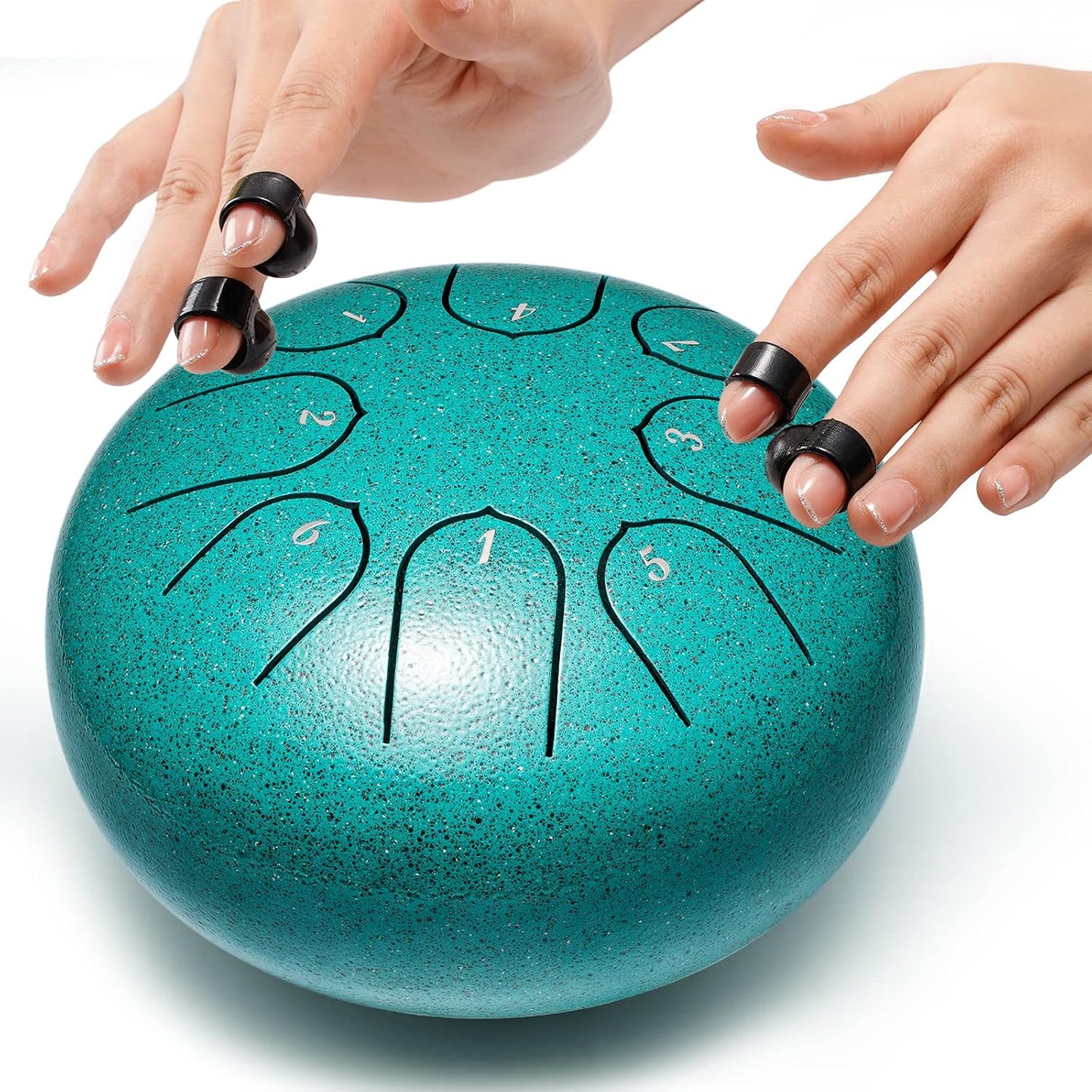 Lronbird - Tambor de lengüeta de acero de percusión, 8 notas, 6 pul...
