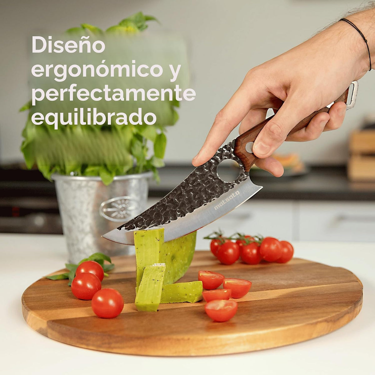 Cuchillo de chef Matsato: cuchillo de cocina perfecto para cocinar,...