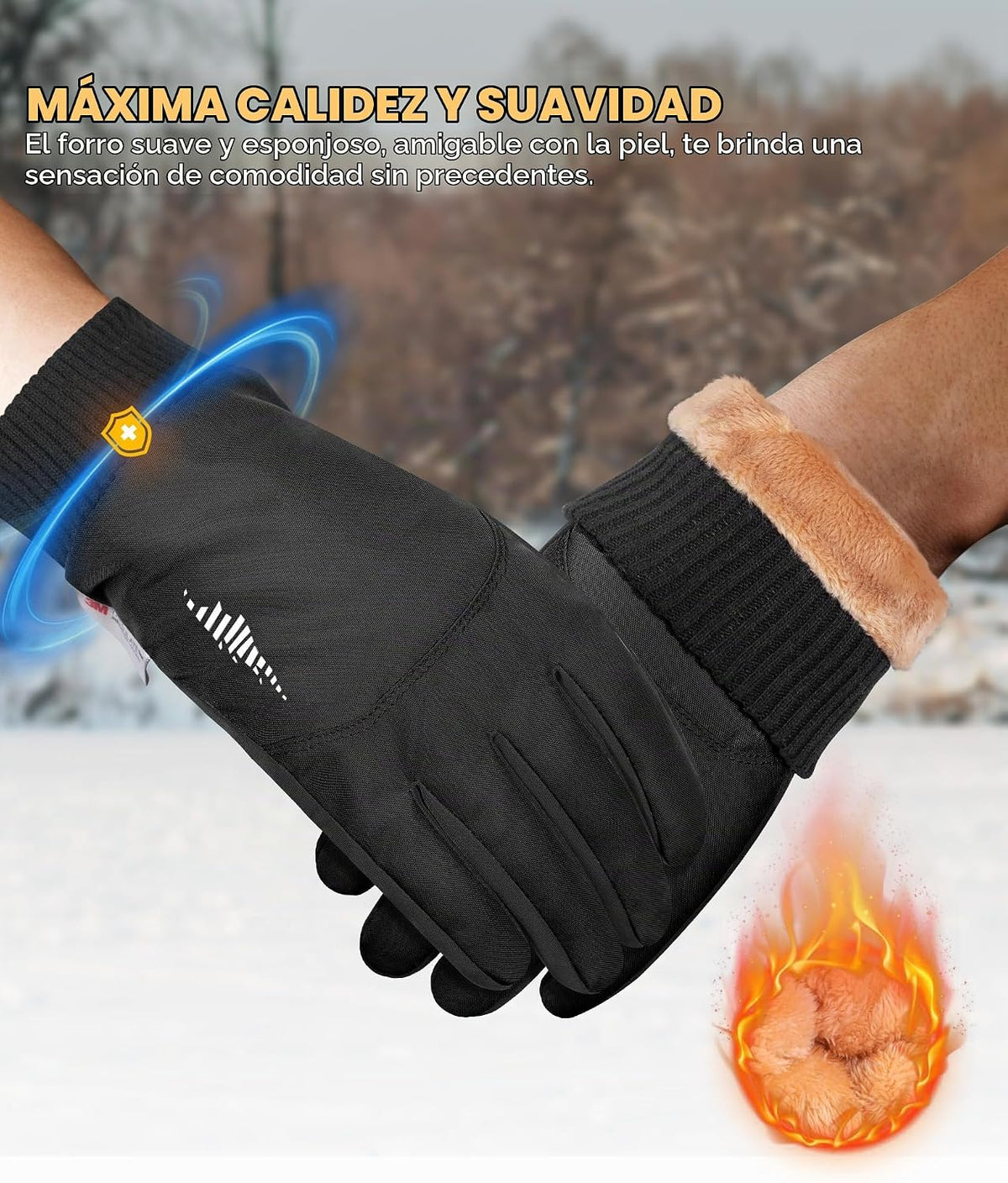 rivmount Guantes de invierno de nieve con impermeable\/pantalla tác...