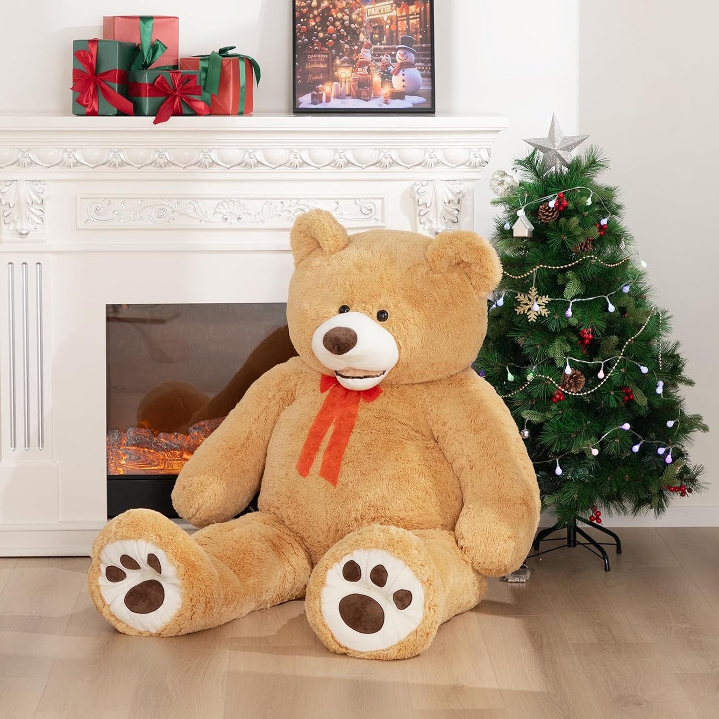 HollyHOME Oso de peluche gigante de 6 pies con patas bordadas, rega...