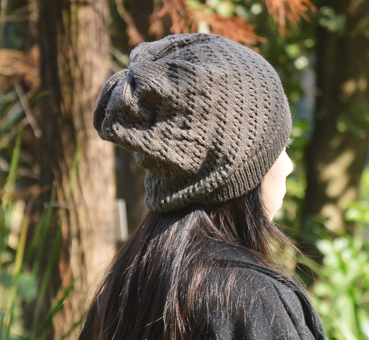 Gorro de Ganchillo Fino para Mujeres Verano Invierno Otoño Malla Ho...