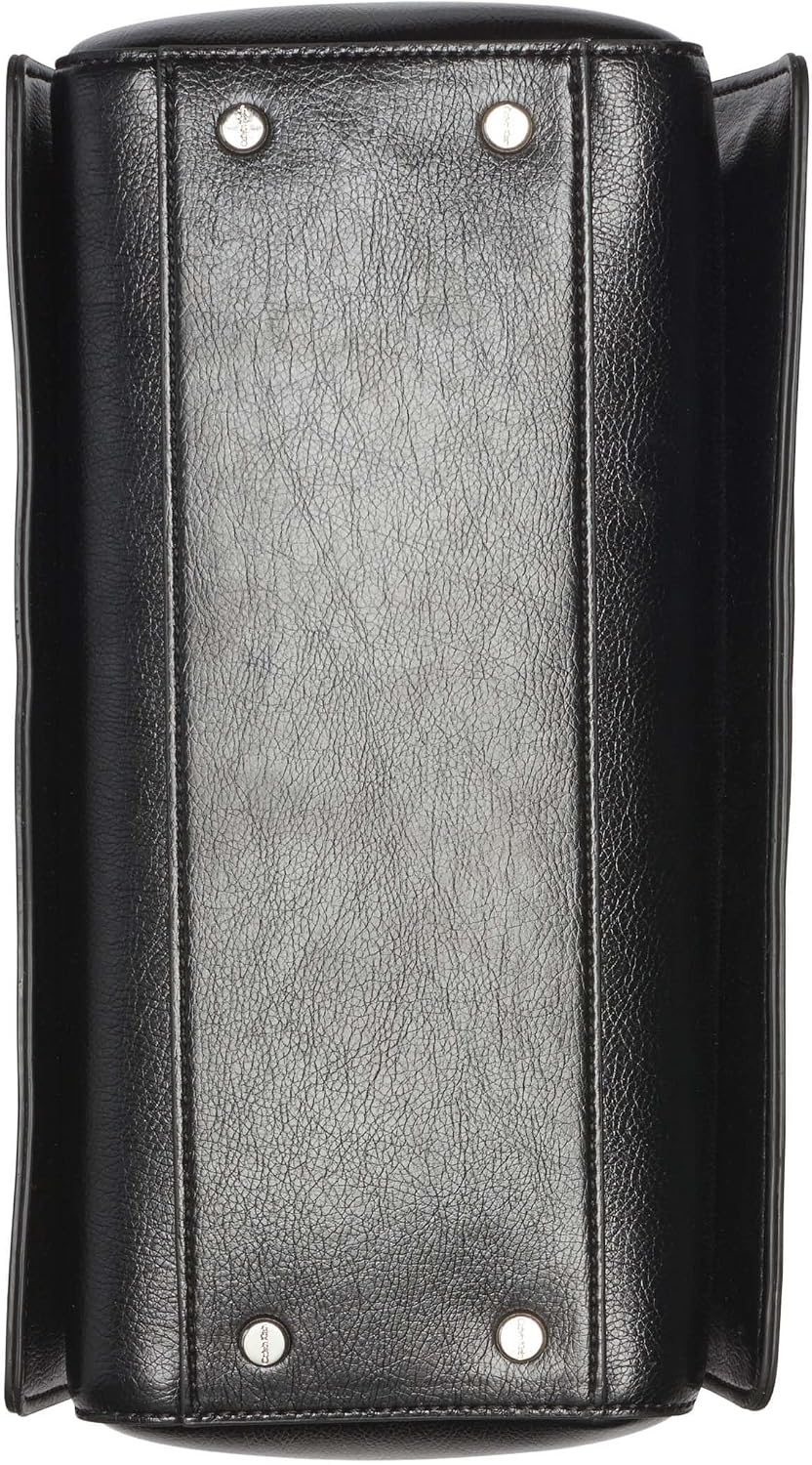 Calvin Klein Bolso con asa superior con solapa de basalto para mujer