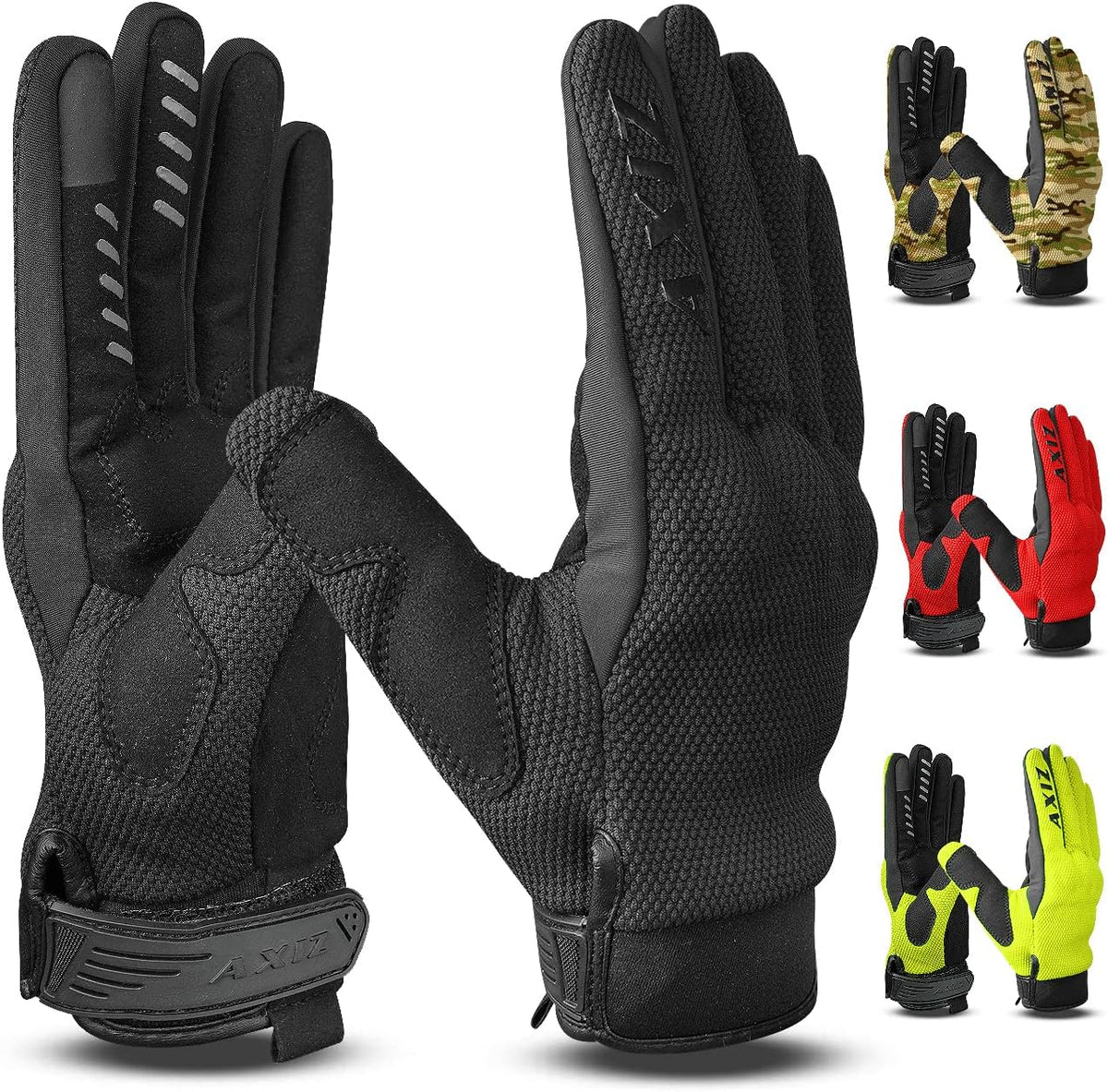 AXIZ Guantes de motocicleta para hombres y mujeres, guantes de cicl...
