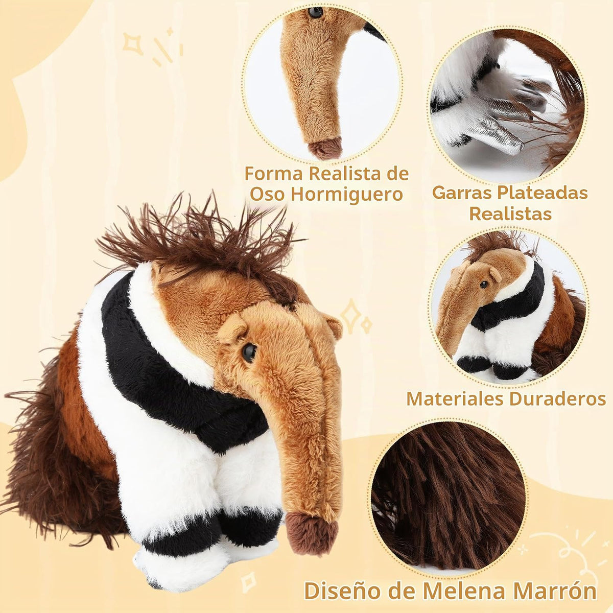 Animal de peluche de hormiguero, juguetes de peluche de hormiguero...
