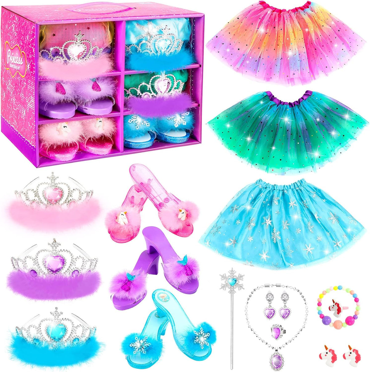 Juego de Zapatos de Vestir de Princesa, Juguetes de Vestir para Niñ...