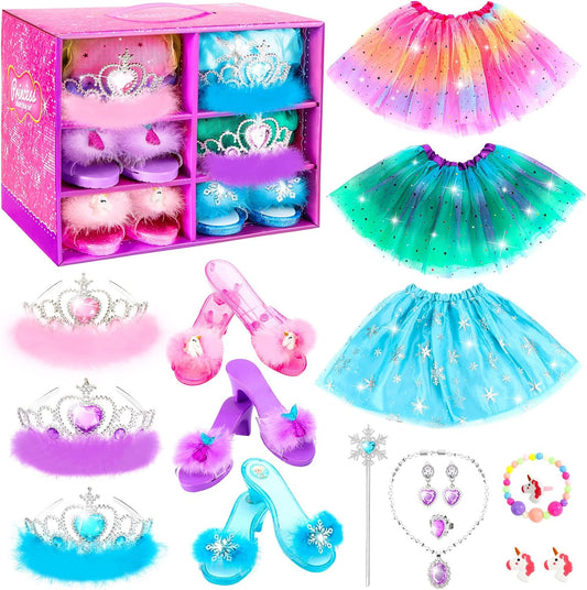 Juego de Zapatos de Vestir de Princesa, Juguetes de Vestir para Niñ...