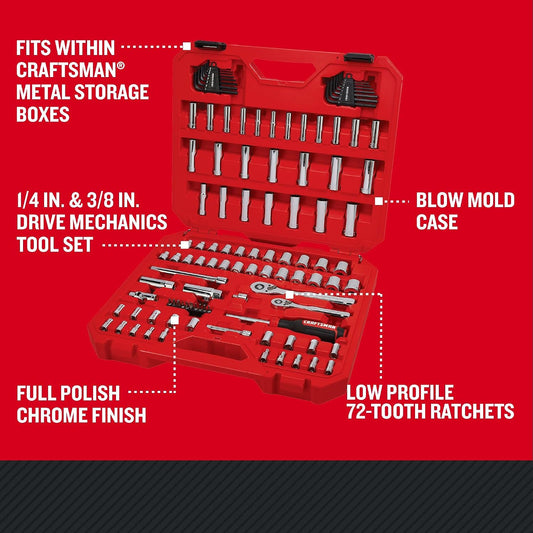 CRAFTSMAN Juego de herramientas mecánicas de 105 piezas, estándar (...