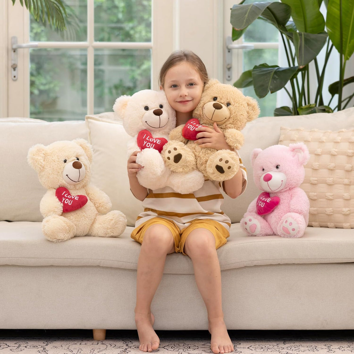 MaoGoLan Osito de Peluche Pequeño con Corazón Rojo, 12" Te Amo...