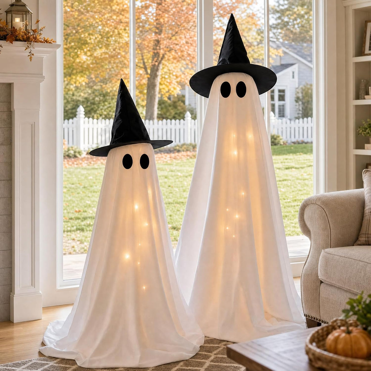 Decoraciones de Halloween para interiores \u2013 Paquete de 2 fanta...