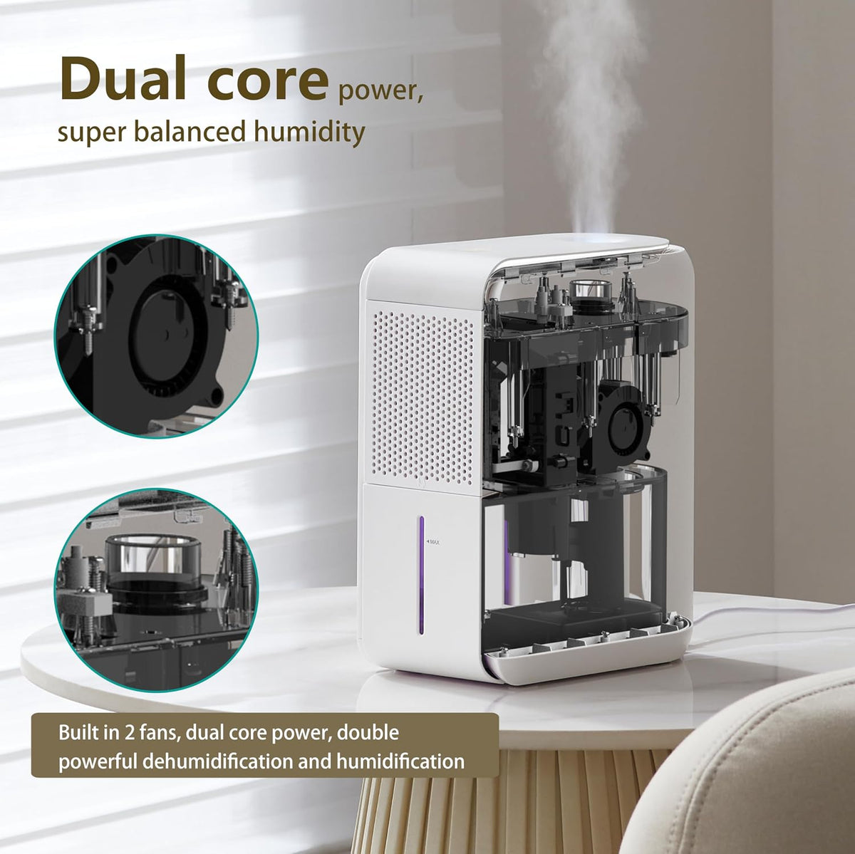 Deshumidificador, humidificador y filtración de aire y difusor de a...