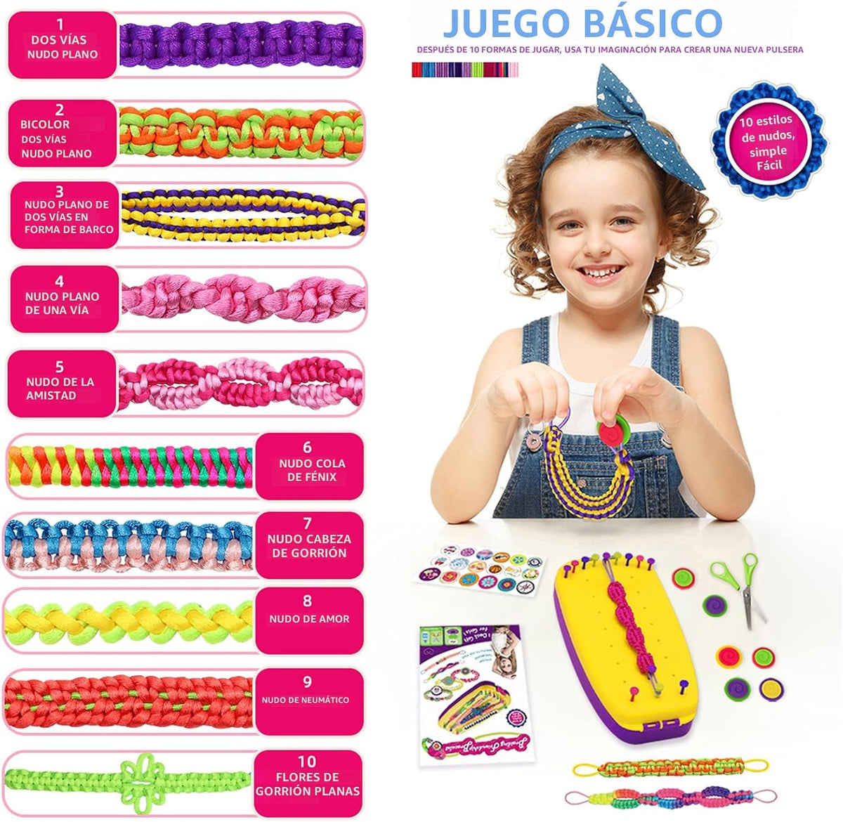 Kit de fabricación de pulseras de la amistad, juguetes, para niñas...