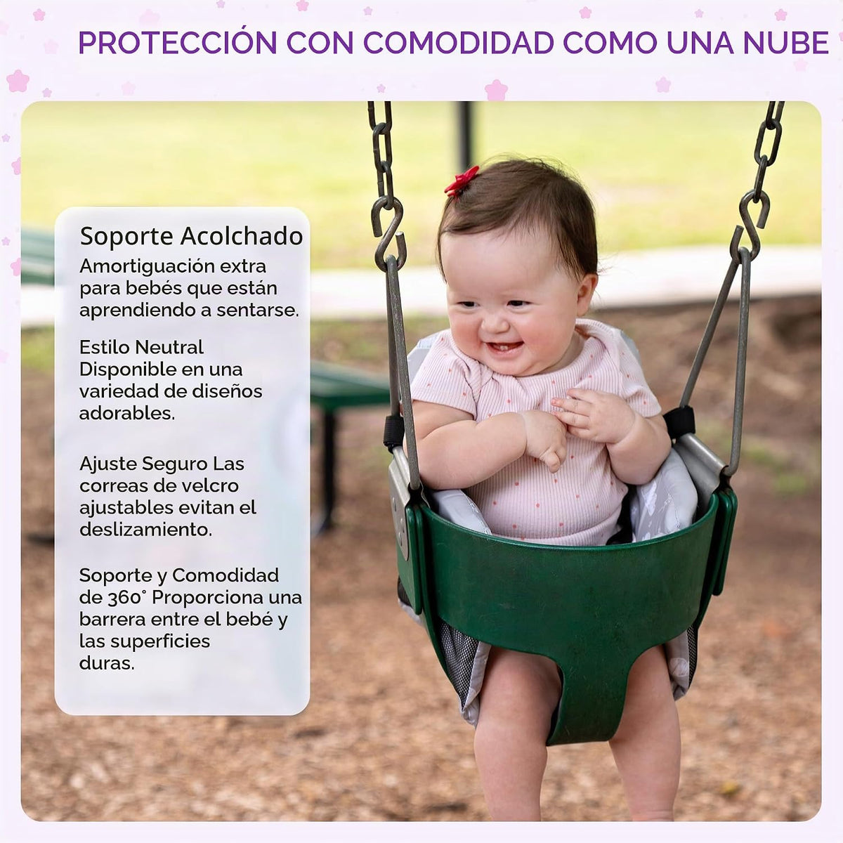 JoSeat Funda de asiento para bebé, nubes grises | Protector de asie...