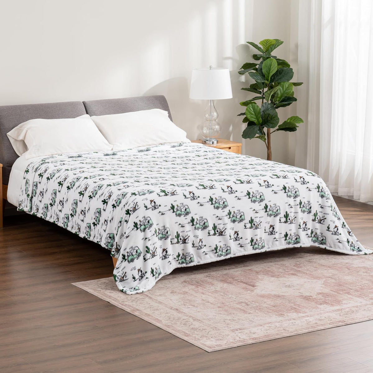 Berkshire Blanket Peanuts® VelvetLoft® - Manta de felpa de Snoopy c...