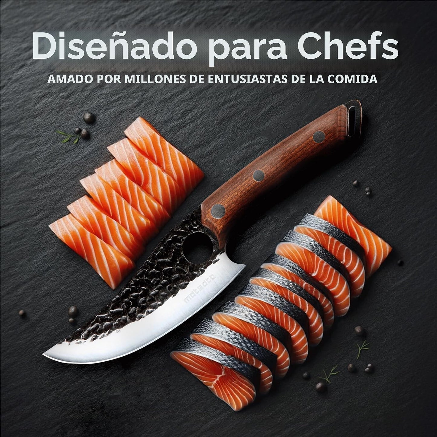 Cuchillo de chef Matsato: cuchillo de cocina perfecto para cocinar,...
