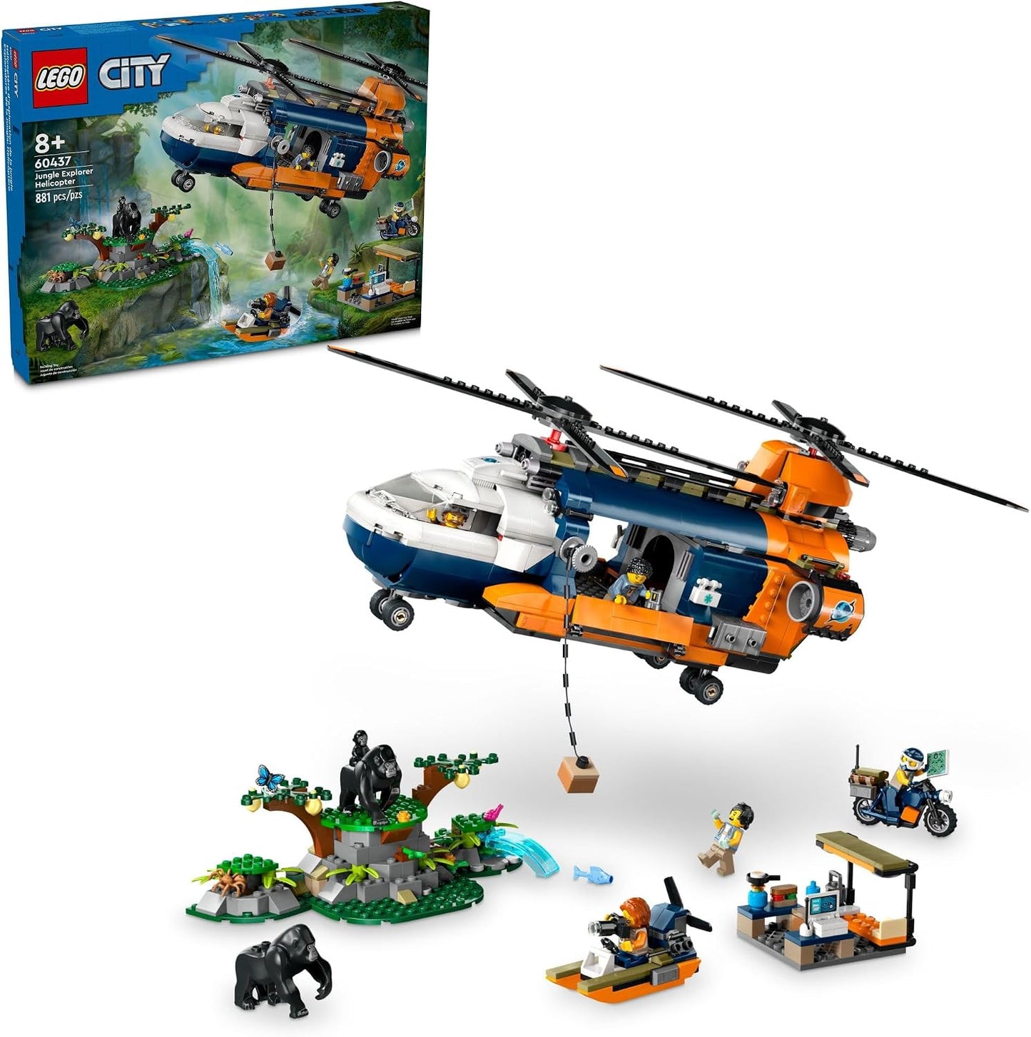 LEGO City Jungle Explorer - Helicóptero de juguete explorador de la...