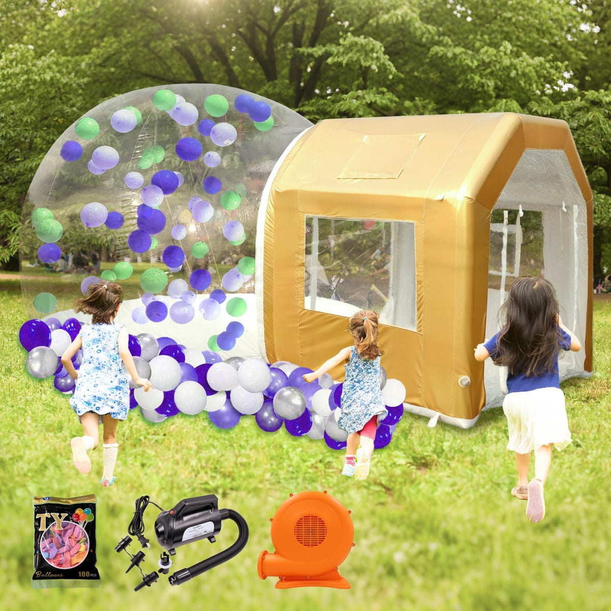 Cúpula inflable de la casa de la burbuja de 10ft para los niños, ti...
