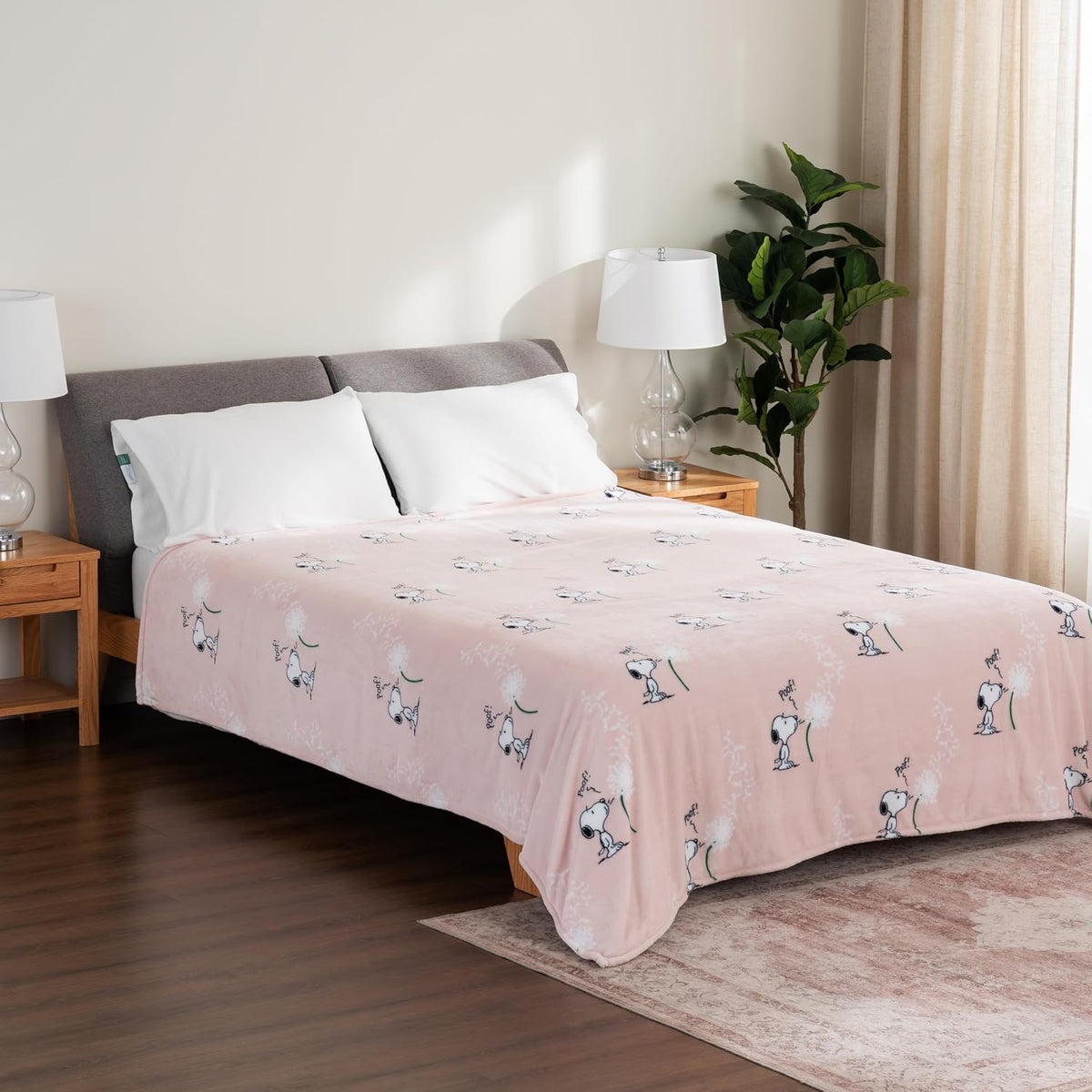 Berkshire Blanket Peanuts® VelvetLoft® - Manta de felpa de Snoopy c...
