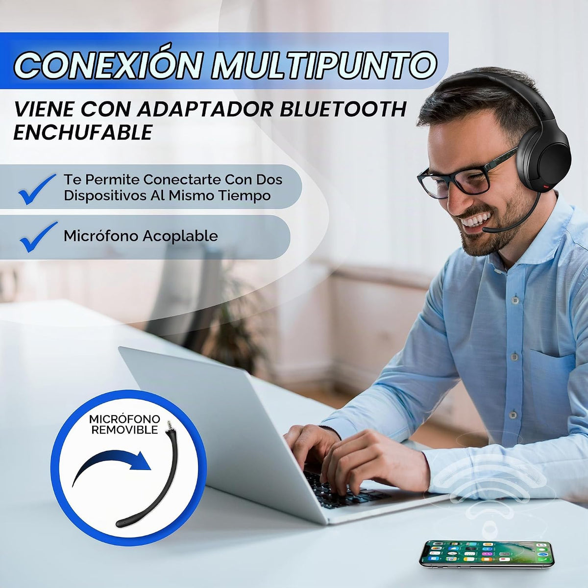 Auriculares inalámbricos con cancelación de ruido Philips, auricula...