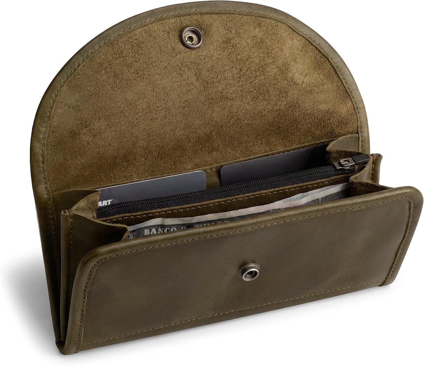 Hide &amp; Drink, Cartera de cuero de grano completo para mujer, so...