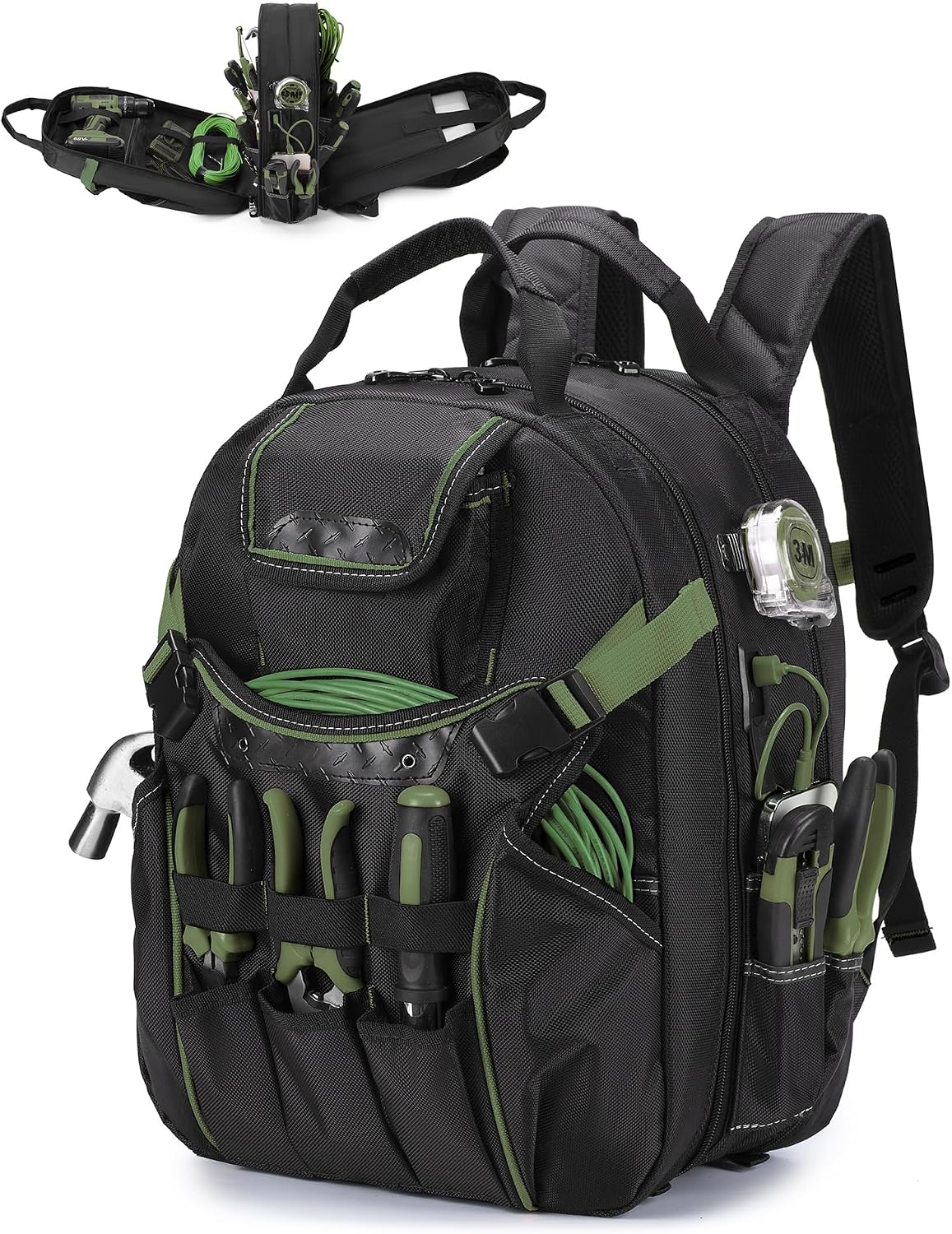 Mochila de herramientas resistente Bolsa de herramientas completame...