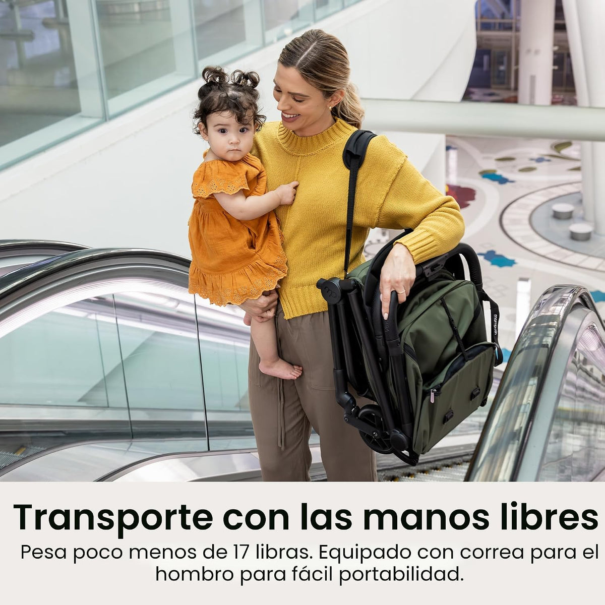 Mompush Velo - Cochecito de viaje compacto plegable con una sola ma...