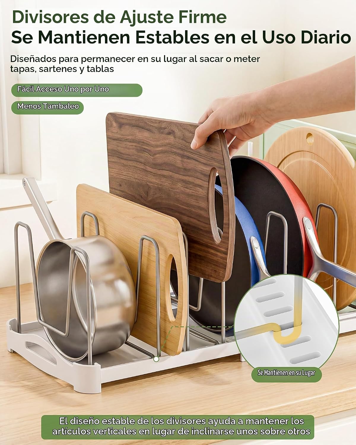 EVERIE - Organizador ajustable para utensilios de hornear con sopor...