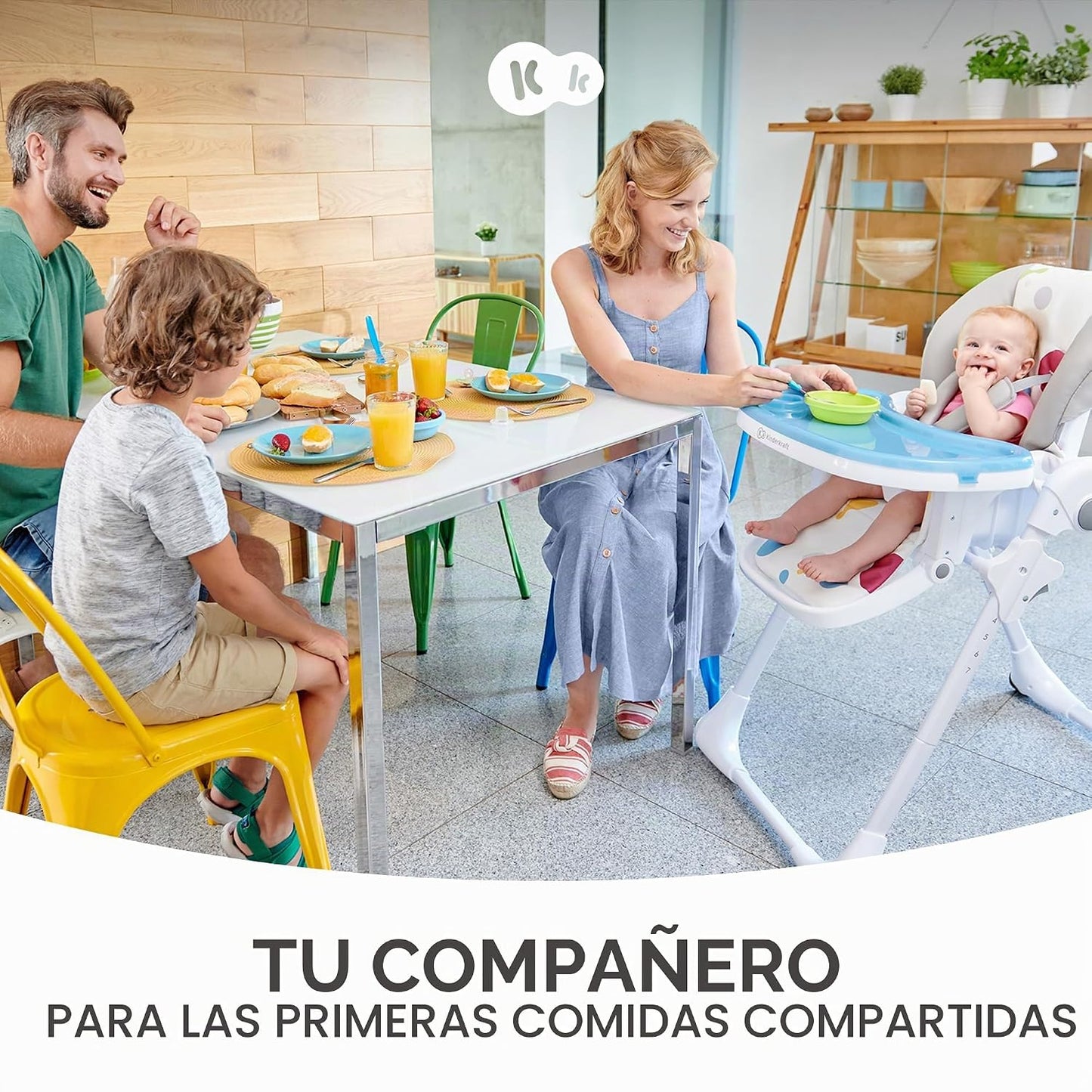 Kinderkraft Yummy - Silla de bebé, color gris | Ergonómico, reclina...