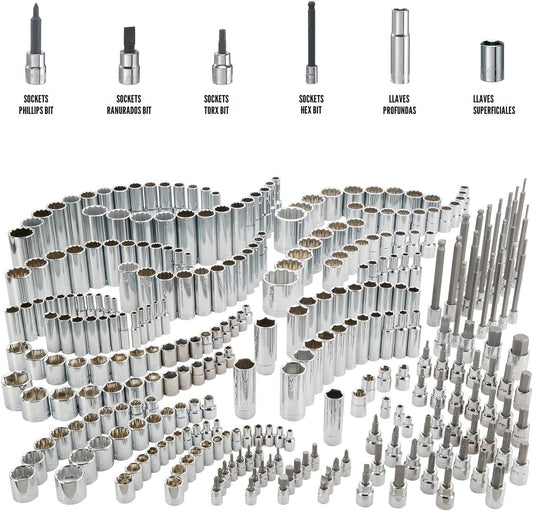 CRAFTSMAN - Juego de 299 piezas de enchufes, incluye enchufes profu...