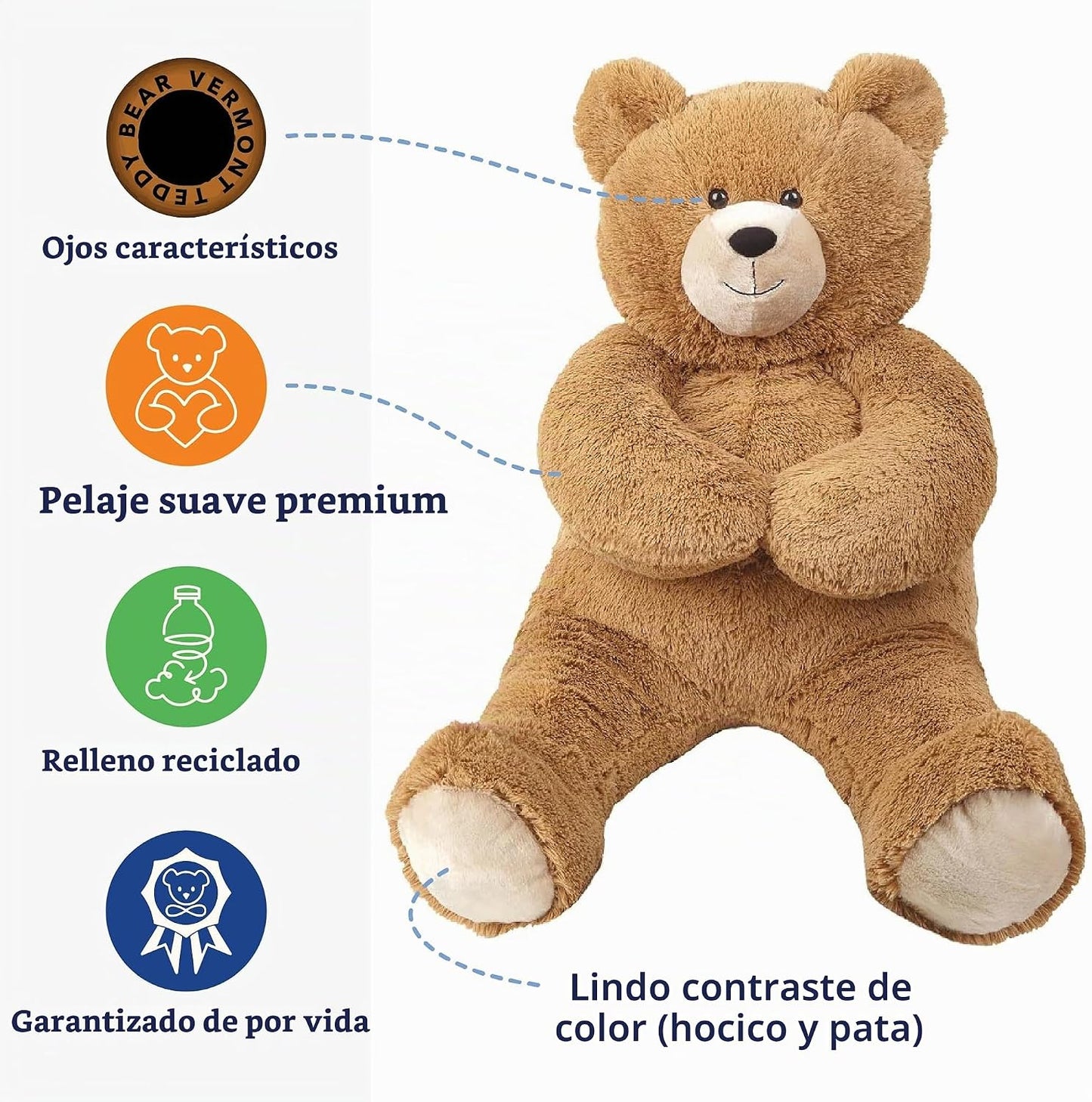 Peluche de la marca Vermont Teddy Bear, modelo Big Bear Sweetheart,...