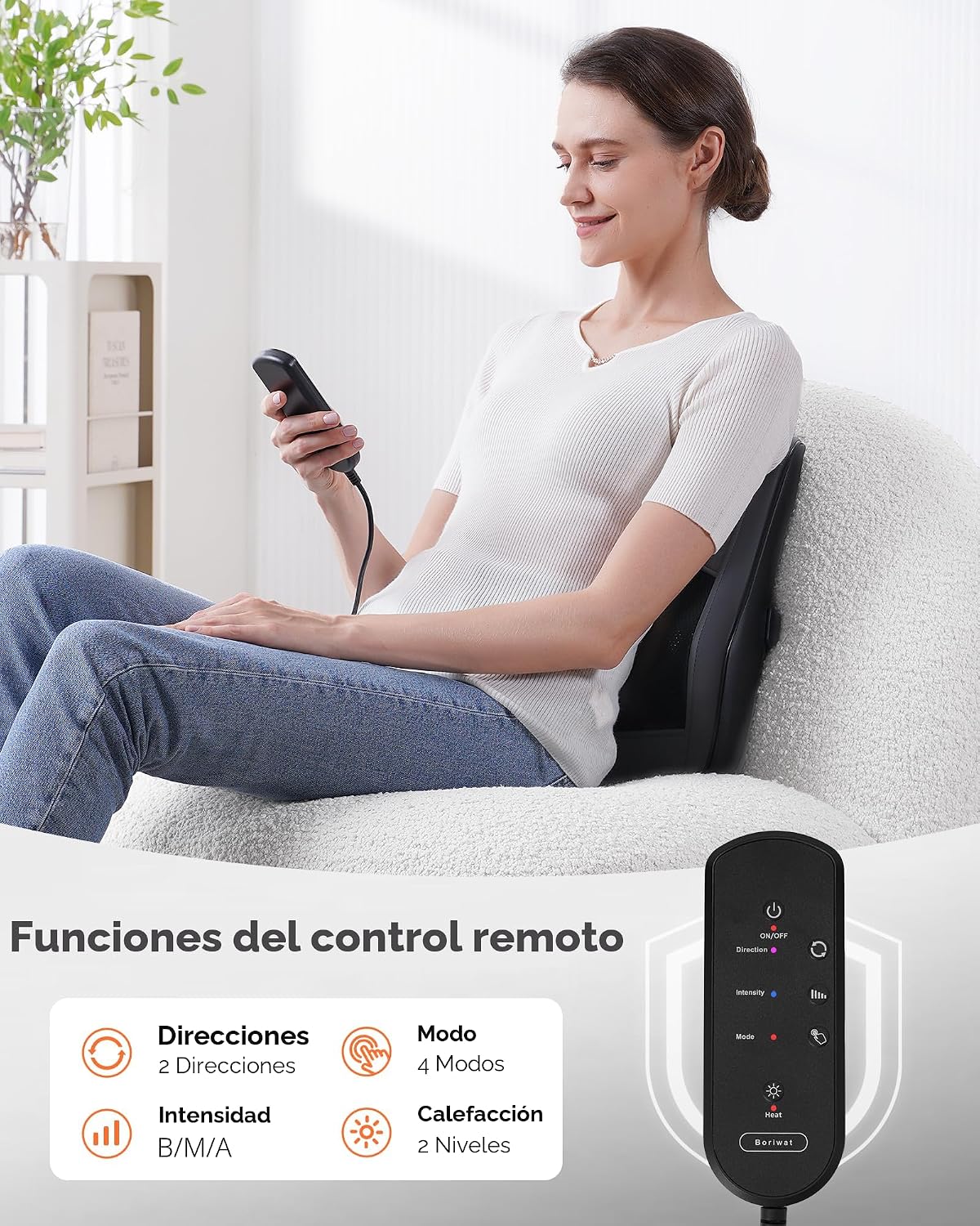 Masajeador de cuello y espalda con calor, masajeadores eléctricos p...
