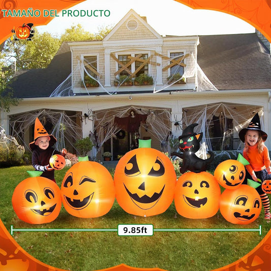 YOUBEMAGIC Parche de calabaza inflable de Halloween de 10 pies de l...