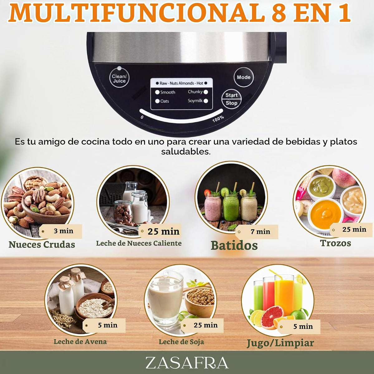 Máquina para hacer leche de nuez 8 en 1, 50 onzas \/ 1.5 L con cola...