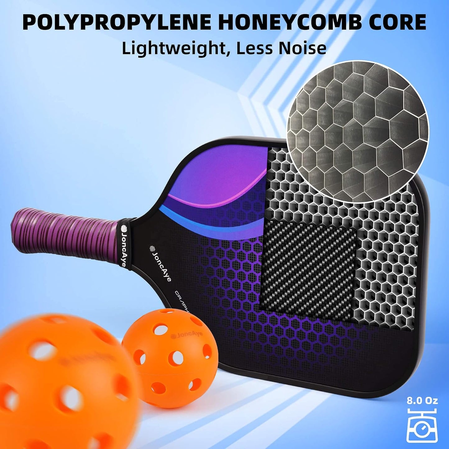 JoncAye Pickleball Paddles Juego de 4 o 2, raquetas de fibra de vid...