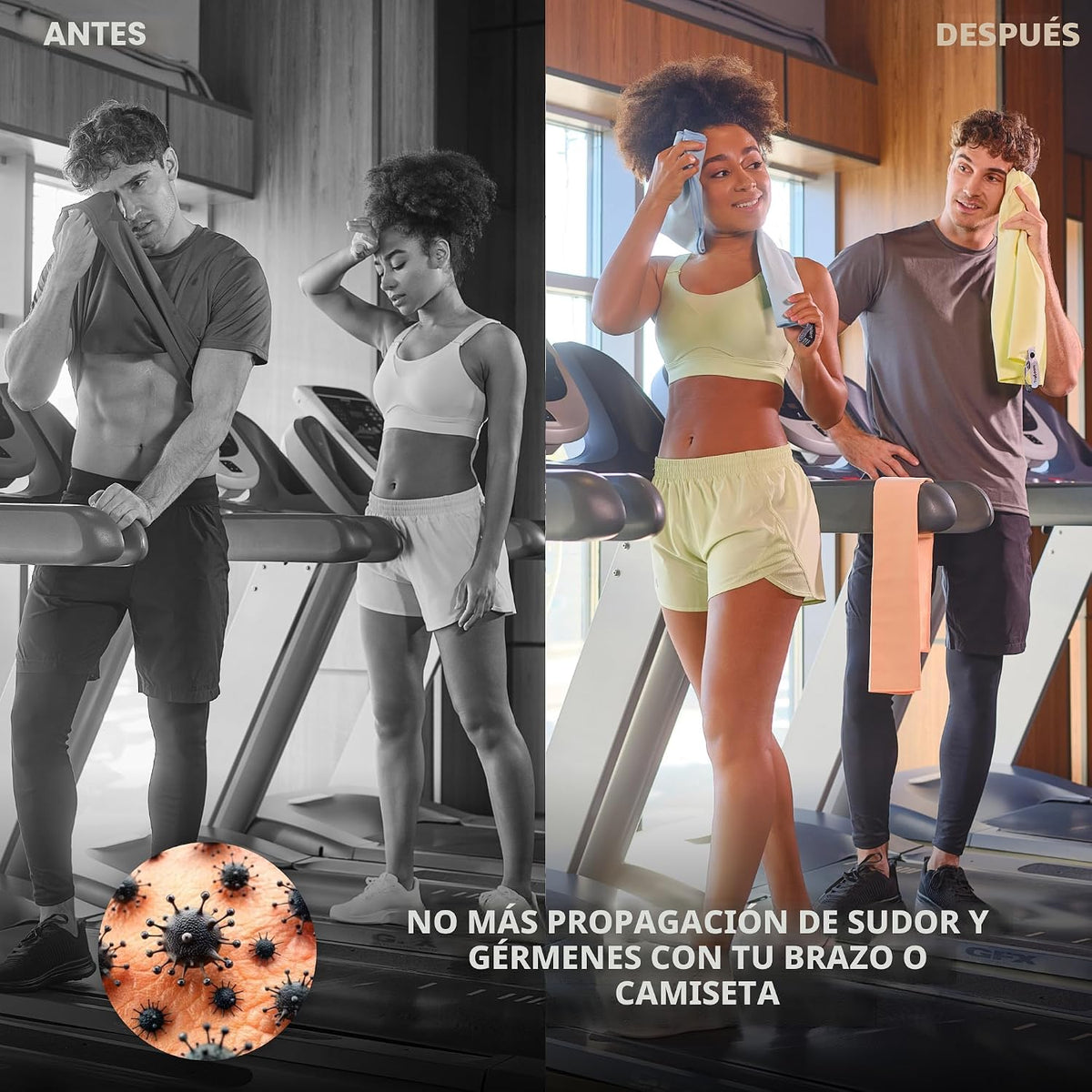 Trailoom Toallas de gimnasio de microfibra, de secado rápido, altam...