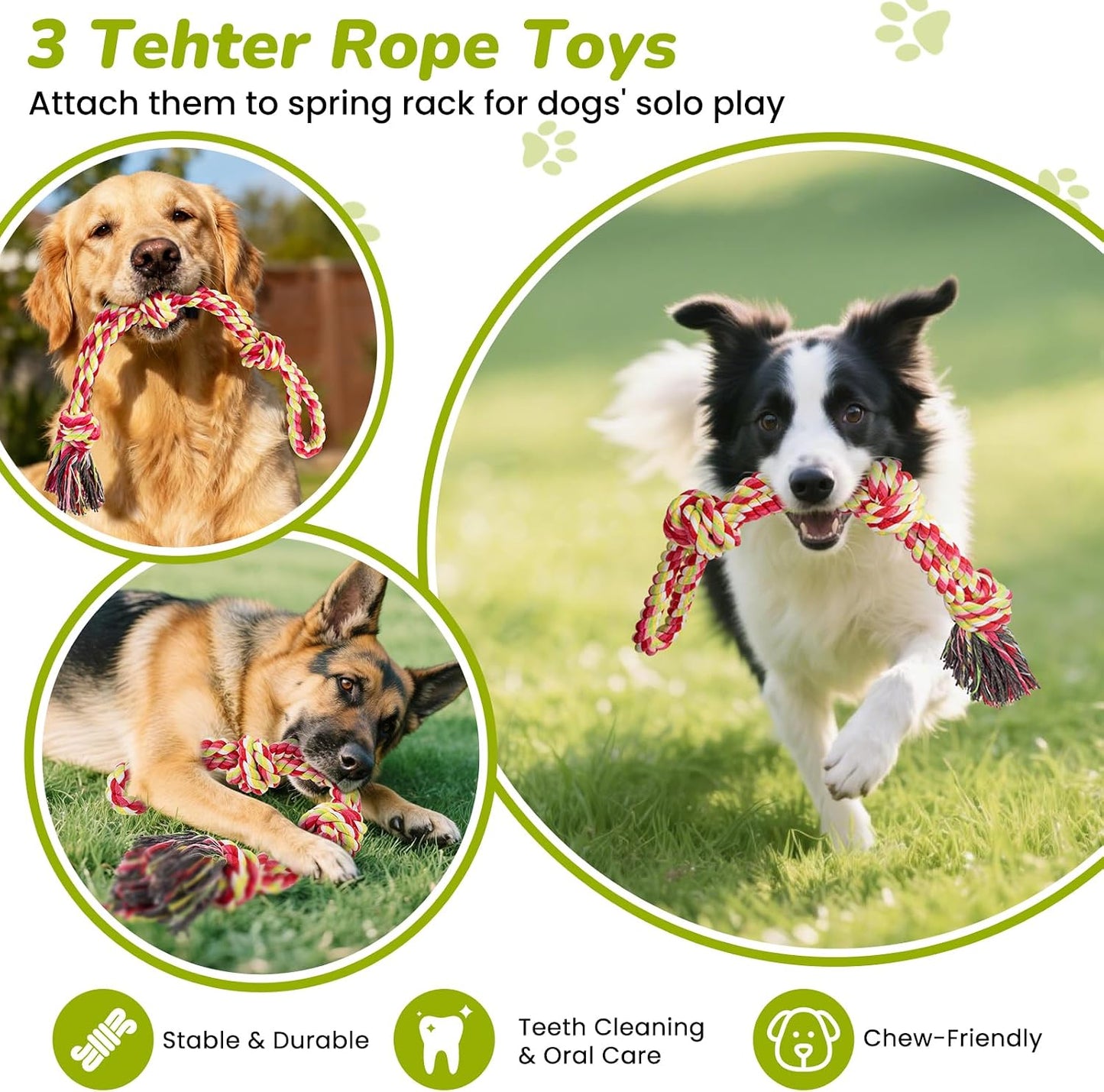 BUFOR Juguete para perros con rotación de 360°, juguete para perros...