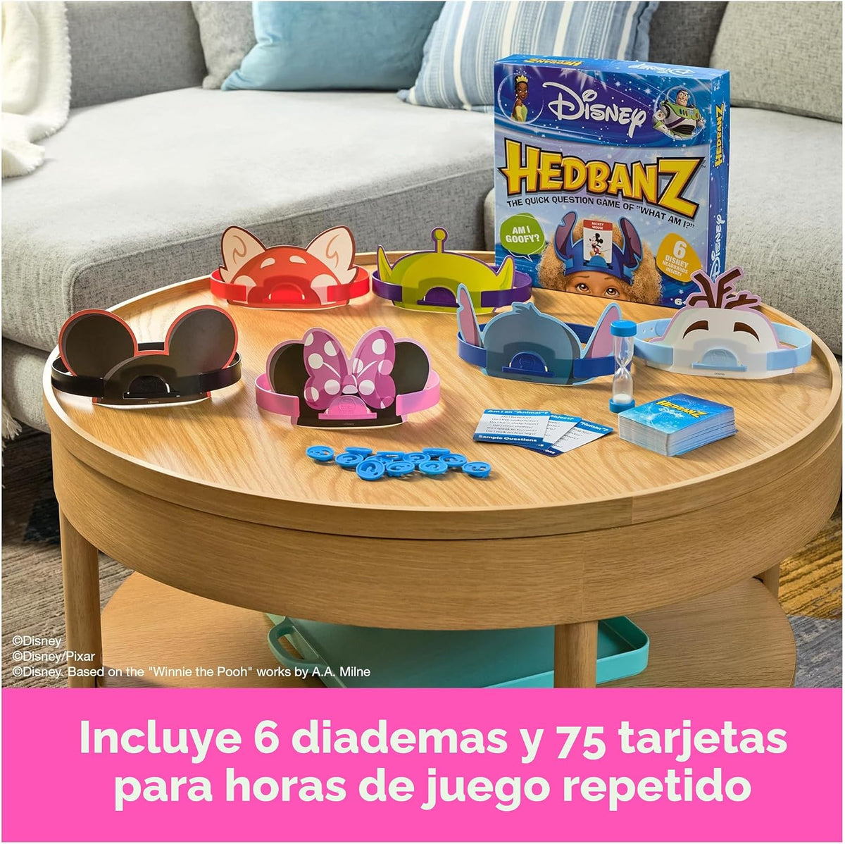 Spin Master Games Disney Hedbanz Juego de adivinanzas con imágenes...