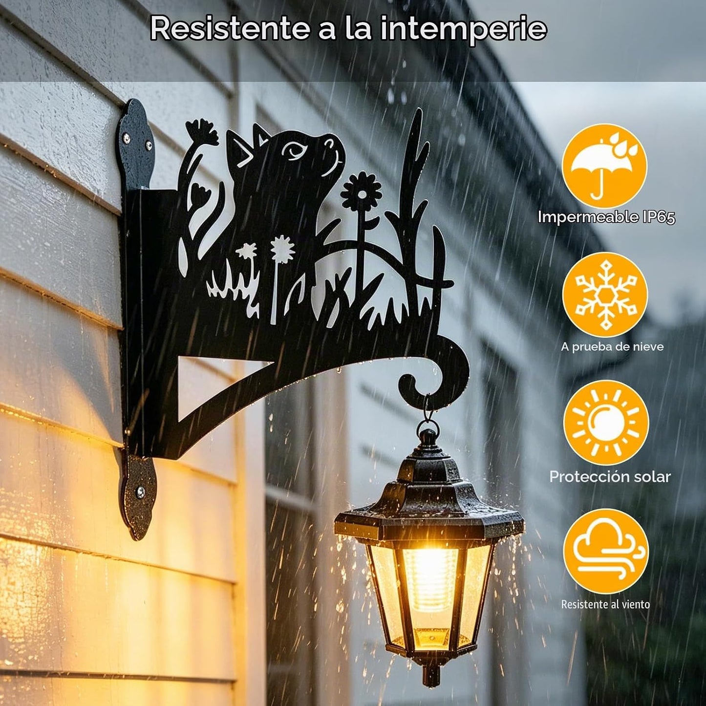 VOOKRY Faroles solares de pared para exteriores, impermeables, paqu...