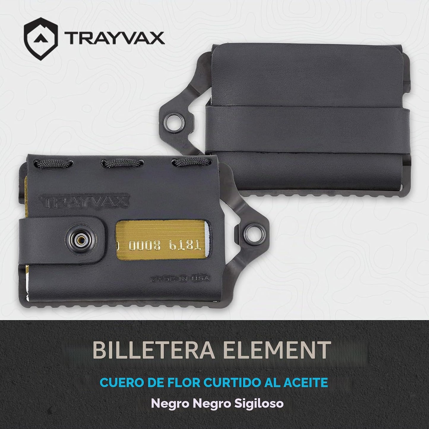 Trayvax Element Wallet, RFID bolsillo frontal para tarjetas de créd...