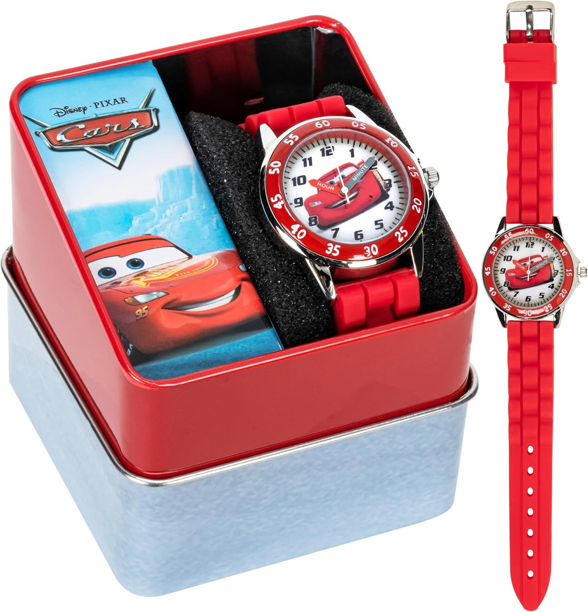 Disney Reloj para enseñar la hora a niños CZ1009 Cars Rayo McQueen...