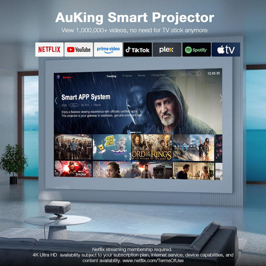 [Ahora con Netflix] Proyector 4K con WiFi y Bluetooth, proyector in...