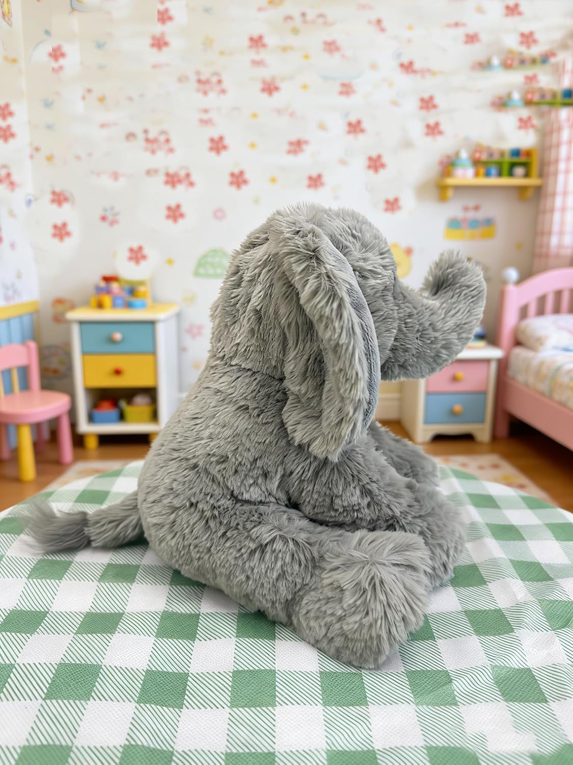 YUKOUQIAN Lindo animal de peluche de elefante, juguete de 8 pulgada...