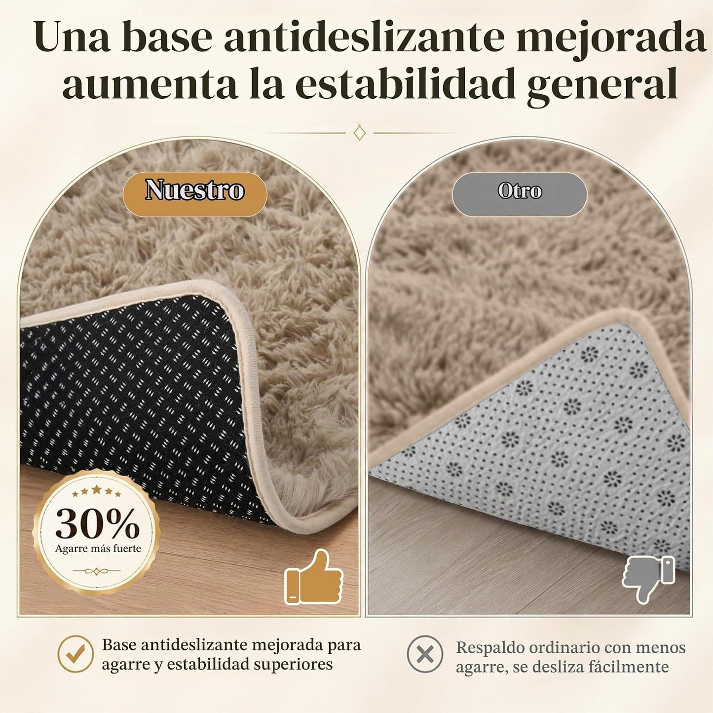 Alfombra de área para sala de estar y dormitorio: 9x12 camello suav...